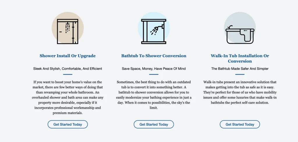 New Bath Pros feature section