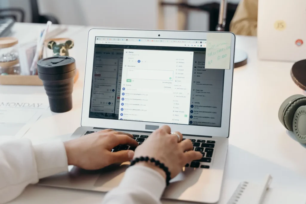 Person working on an email